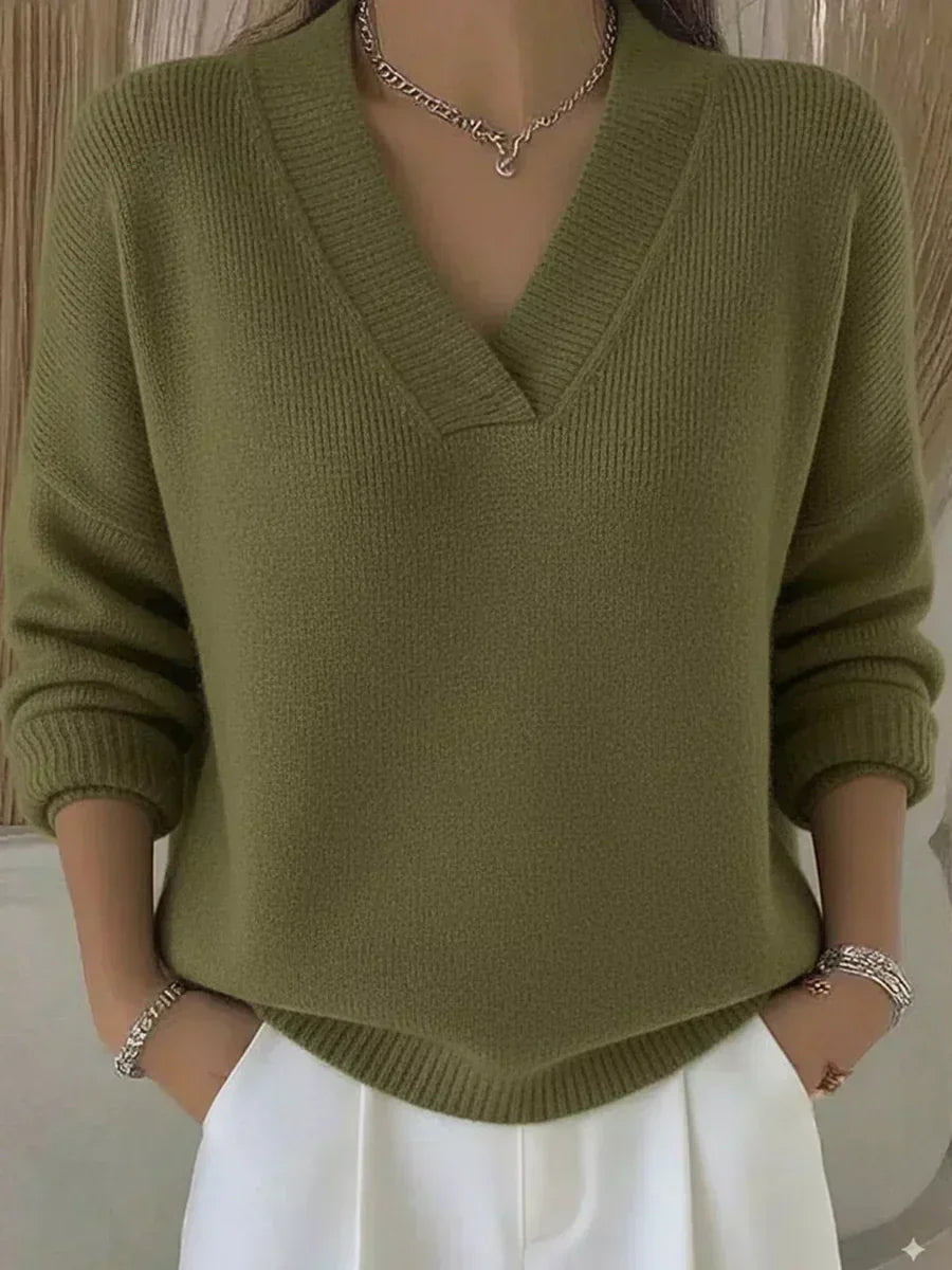Violeta | Weites Pullover mit V-Ausschnitt