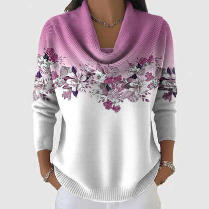 Alba | Pull Floral mit Rollkragen