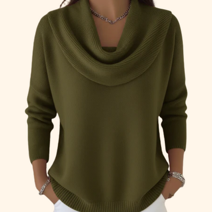 Julia | Pullover mit Drapiertem Kragen