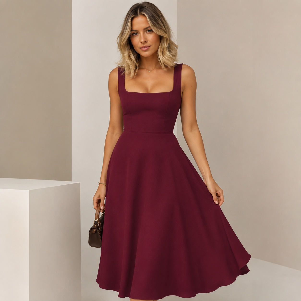 Valentina – Ausgestelltes Midikleid