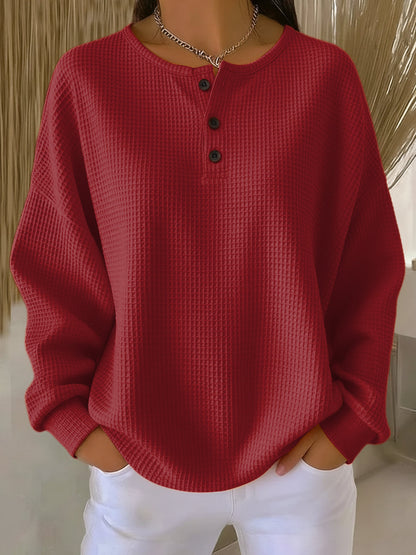 Milagros | Sweatshirt Henley Gofré