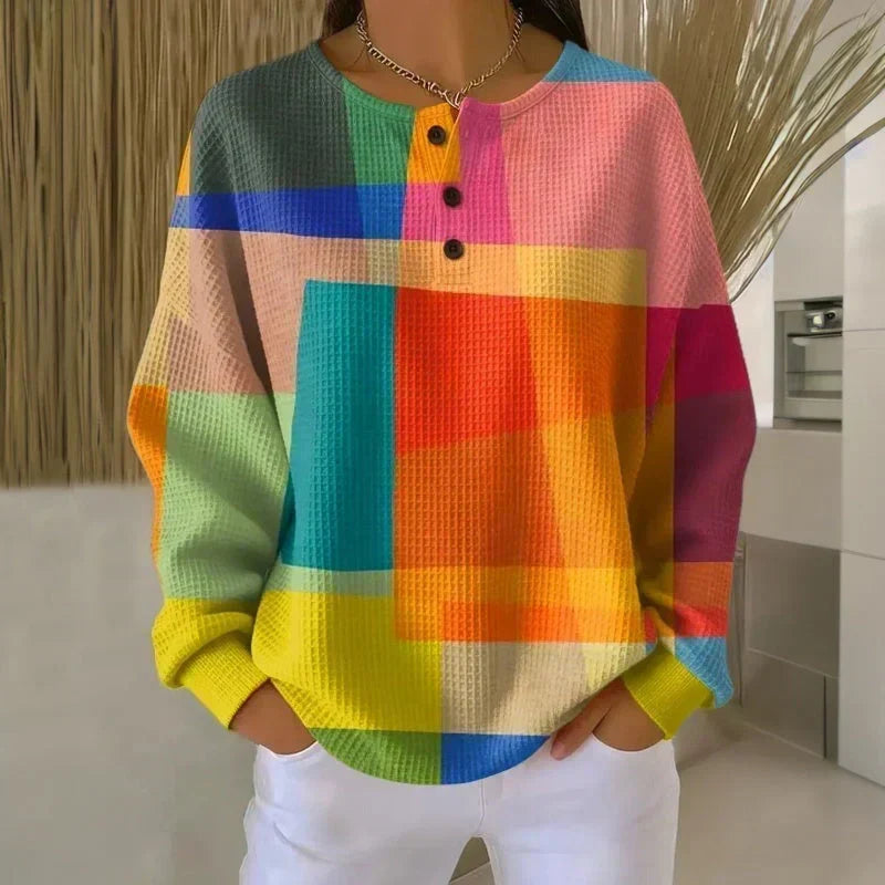 Consuelo | Waffelpullover mit Doppelter Schicht