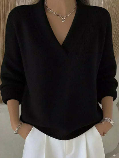 Violeta | Weites Pullover mit V-Ausschnitt