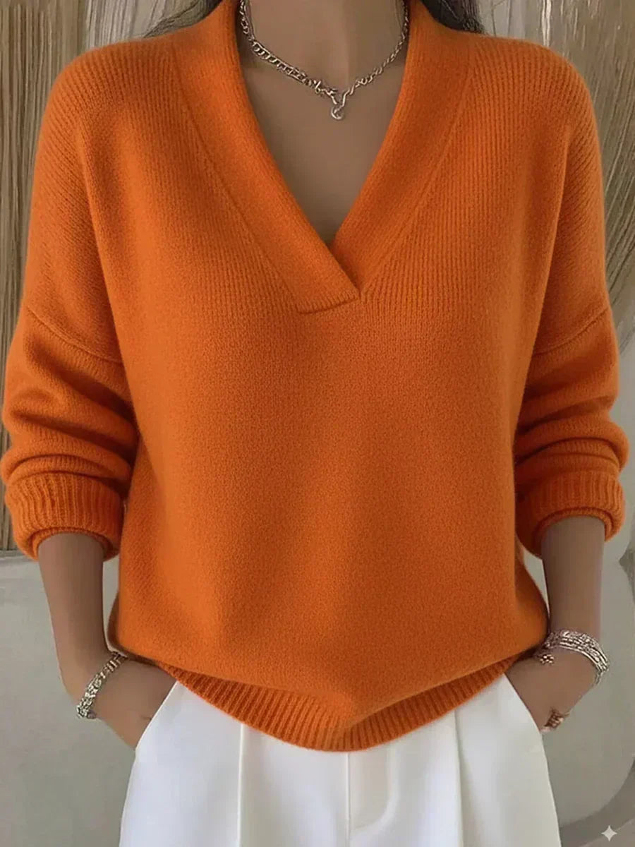 Violeta | Weites Pullover mit V-Ausschnitt