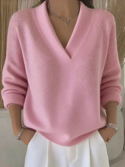 Violeta | Weites Pullover mit V-Ausschnitt