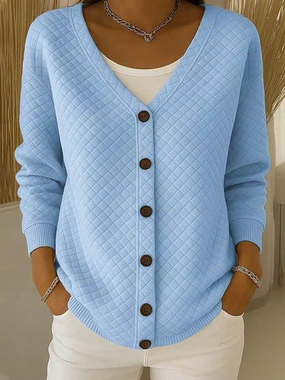 Leonor | Steppstrickjacke mit Knöpfen