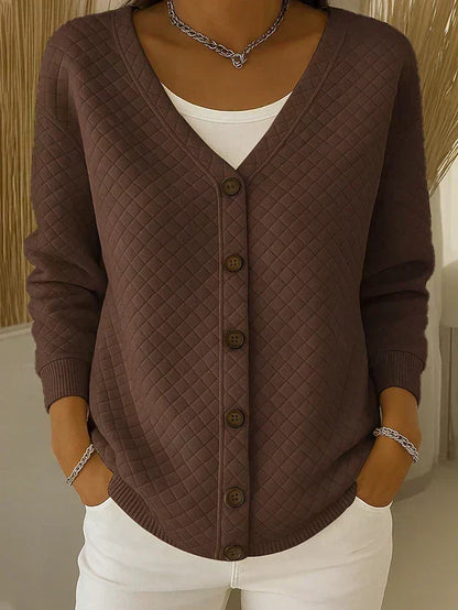 Leonor | Steppstrickjacke mit Knöpfen