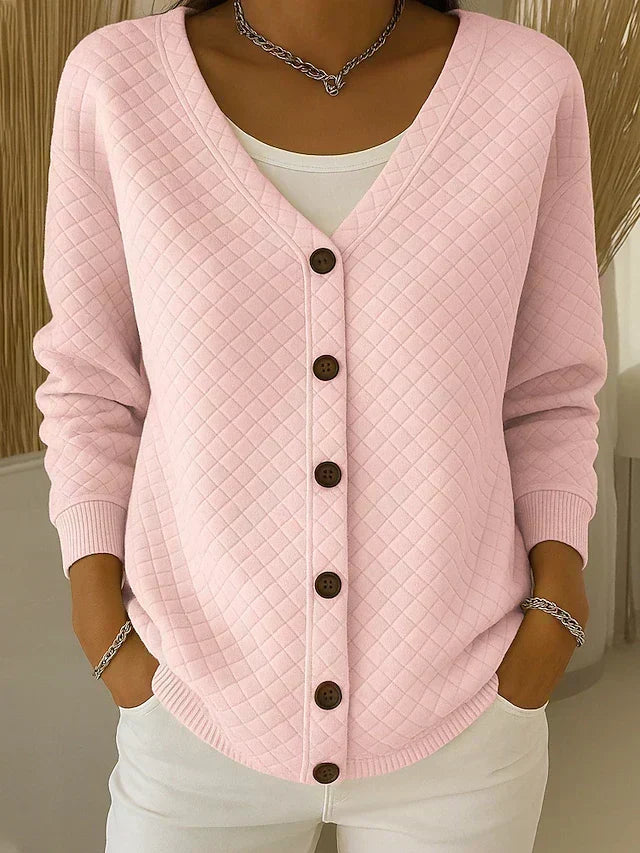 Leonor | Steppstrickjacke mit Knöpfen