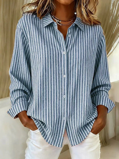Jimena | Gestreifte Bluse mit Knöpfen