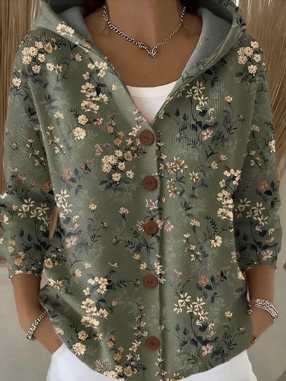 Paloma | Strickjacke mit Kapuze und Druck