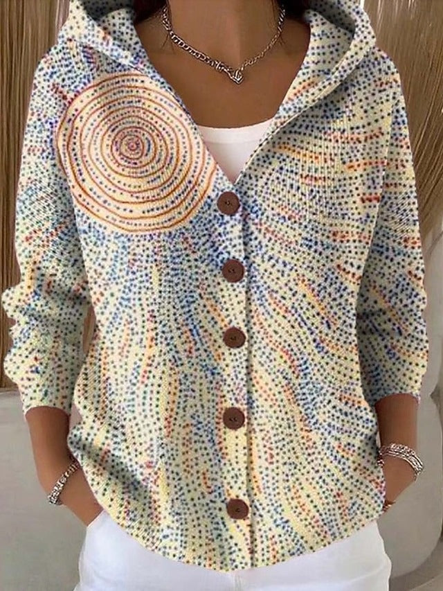 Paloma | Strickjacke mit Kapuze und Druck