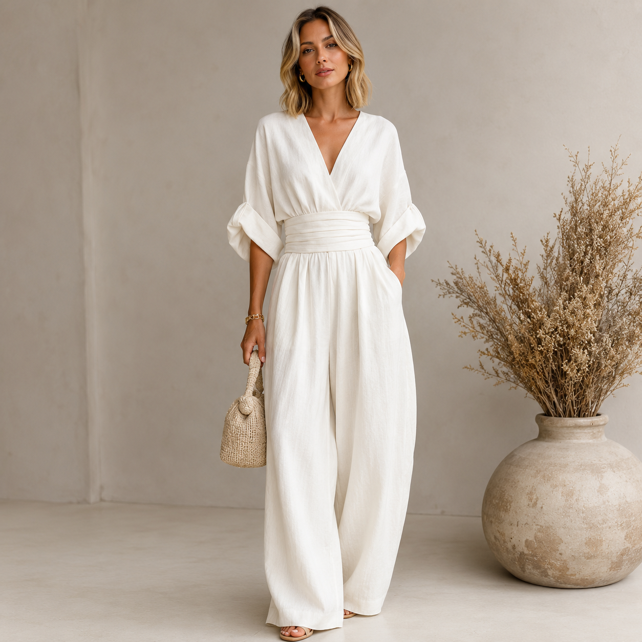 Serena – Palazzo-Jumpsuit mit Taillenband
