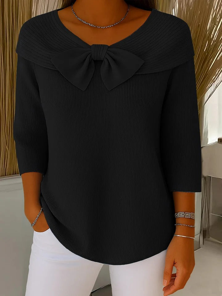 Trinidad | Pullover mit Knoten und Rundhalsausschnitt
