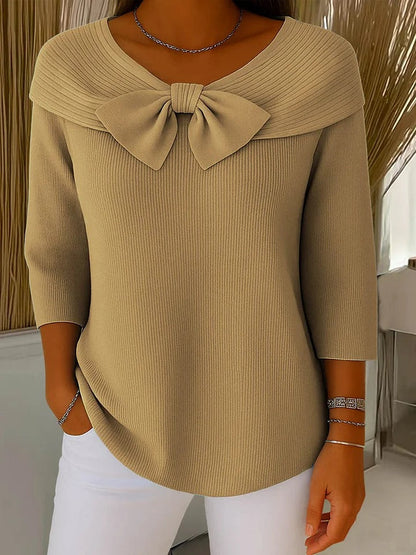 Trinidad | Pullover mit Knoten und Rundhalsausschnitt
